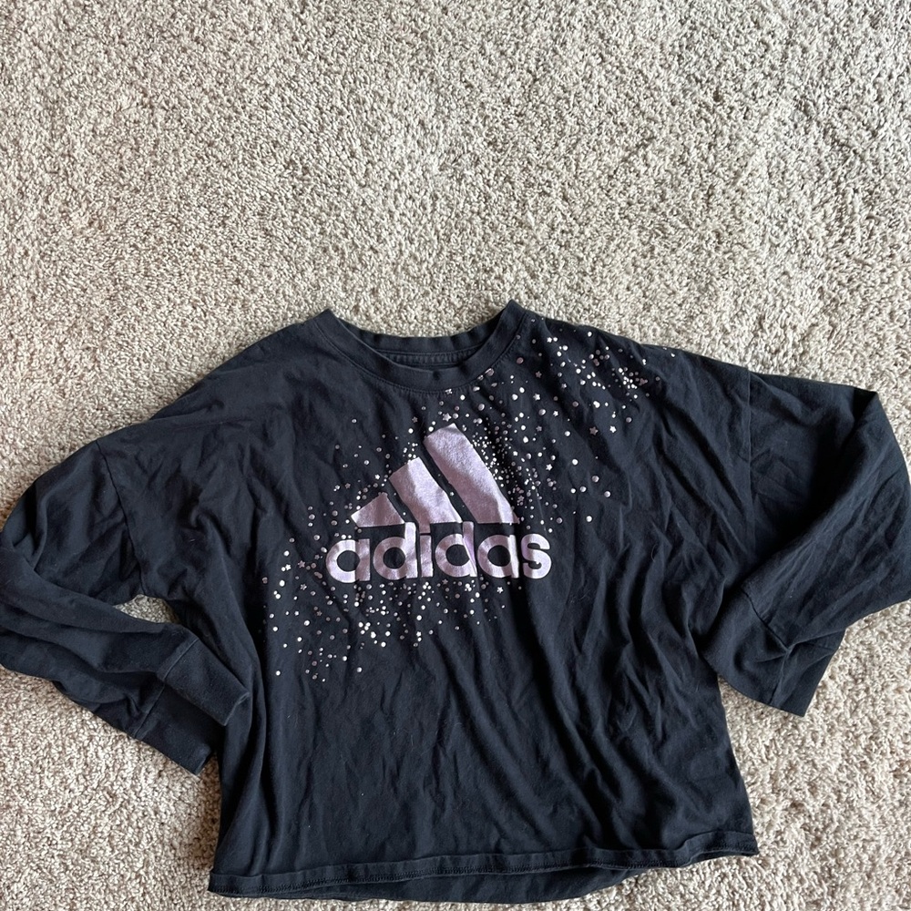 Adidas Charcoal Gray Crew Neck Shirt